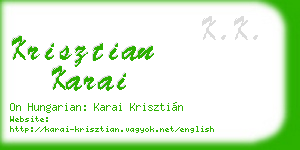 krisztian karai business card